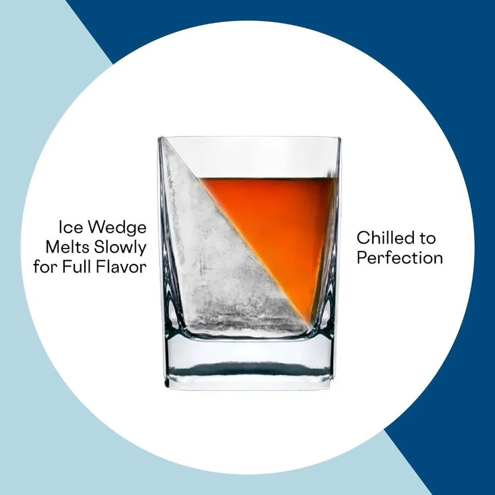 Corkcicle Whiskey Wedge Ice Wedge Whiskey Glass